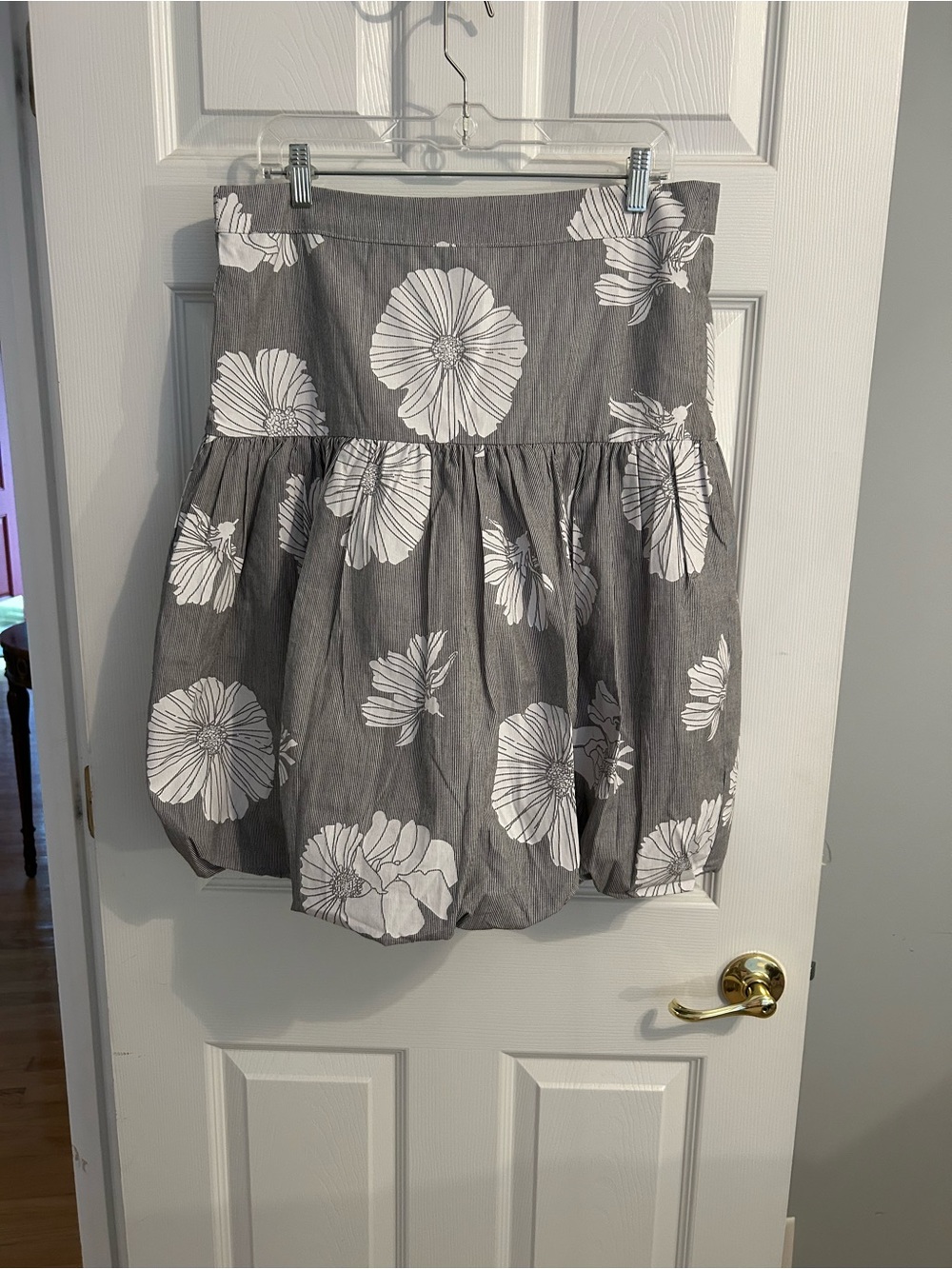 Joh Gray Floral Print Bubble Skirt